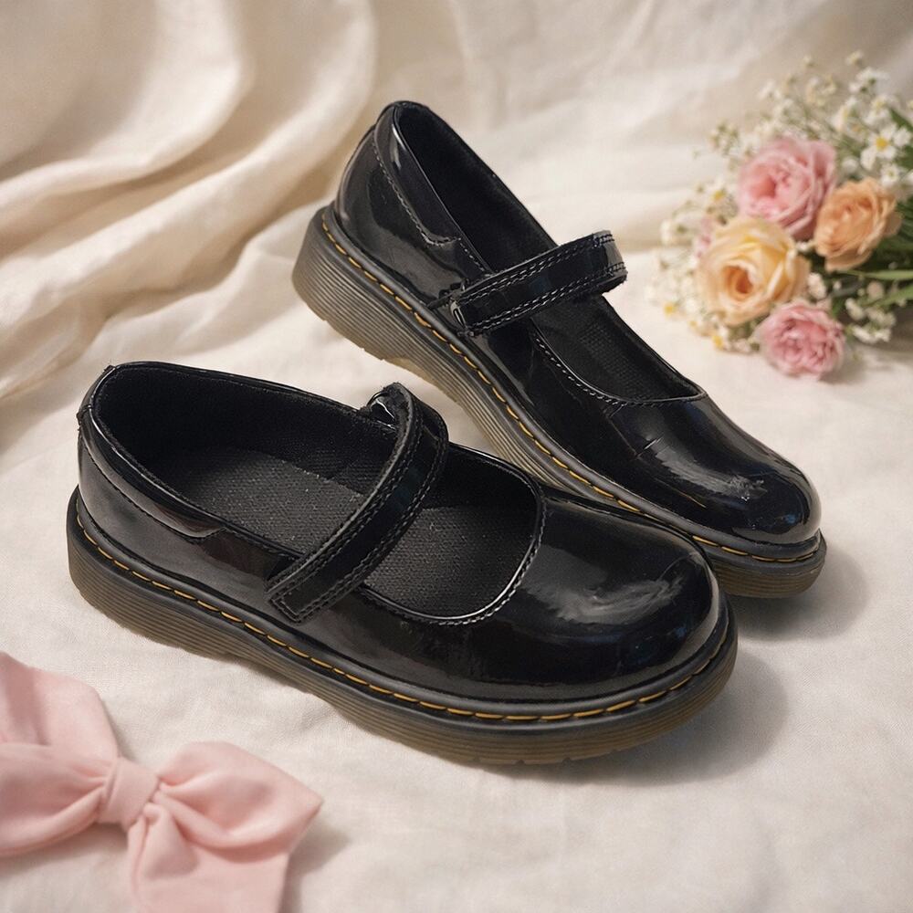 Vintage Dr. Martens Girls Mary Janes Black Size 2 - Picture 1 of 6
